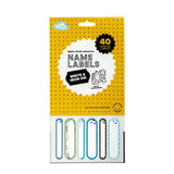 Cool blues name labels for easy identification; write, iron on, and enjoy laundry-safe organization for school and home.