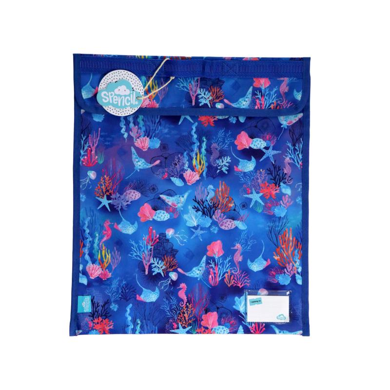 Spencil Coral Garden Homework Bag Extra Large 370 x 450mm