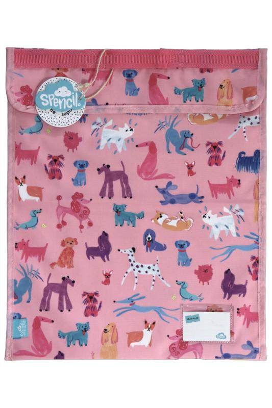 Spencil Doodle Dogs Homework Bag Extra Large 370 x 450mm