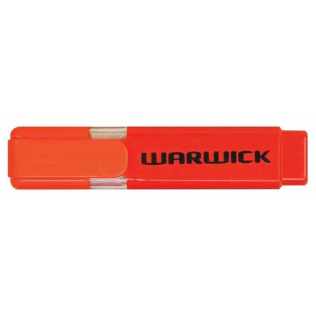 Vibrant orange Warwick Highlighter Stubby designed for comfort, with a chisel nib for versatile highlighting up to 5mm.