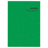 Milford A4 green analysis book with limp cover, 26 leaves, 8 money columns for detailed financial tracking and budgeting.