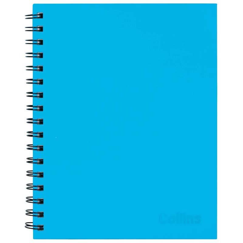 Ice blue spiral-bound notebook with 100 high-quality pages, durable cover, and side-opening design for easy access.