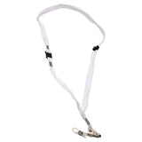 Blue flat lanyard pack of 10 with adjustable breakaway for ID badges, access cards, and keys; durable and stylish.