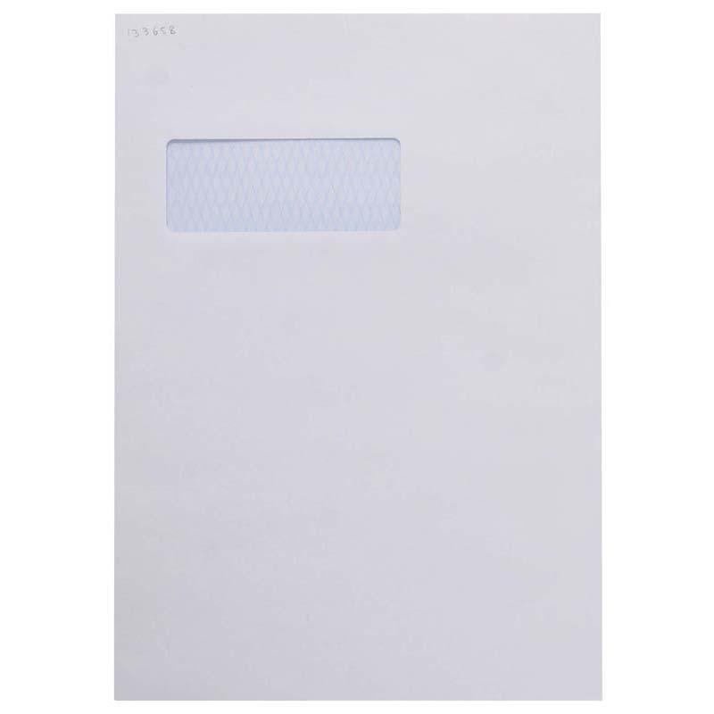 Croxley C4 window envelopes in a 250 pack, designed for A4 documents with peel and seal closure for secure mailing.