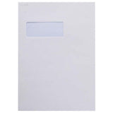 Croxley C4 window envelopes in a 250 pack, designed for A4 documents with peel and seal closure for secure mailing.