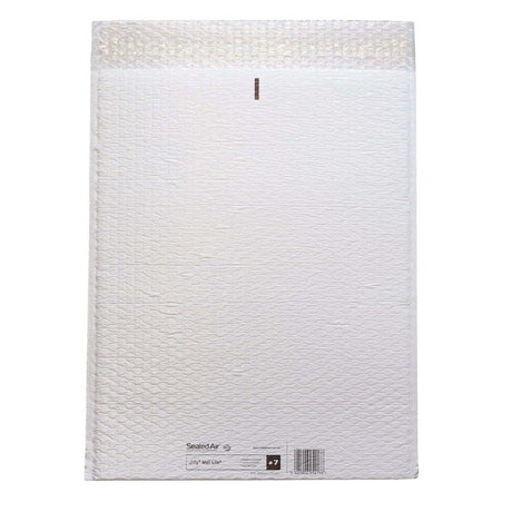 Jiffy Mail Lite Bag Size 7 (360x480mm) in white, designed for secure, eco-friendly shipping of fragile items with superior cushioning.