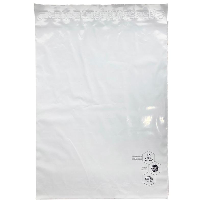 Eco-friendly Jiffy Recycled Shurtuff Mailer, 340x440mm, made from 80% recycled plastic for secure, lightweight shipping.