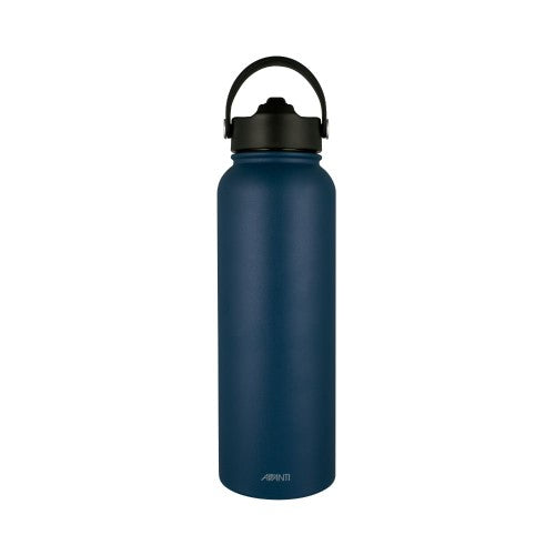 Avanti HydroSport 1.1L Sipper Bottle in Navy, vacuum-insulated, durable, leak-proof design for stylish hydration on the go.