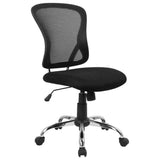 Ergonomic Brenton Chair in black mesh with height adjustment and tilt lock, perfect for modern workspaces.