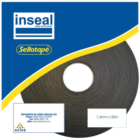 Inseal 3259 PKD sealing tape, 1.5mm thick, 48mm wide, 50m long, durable and ideal for industrial use, ensuring leak protection.