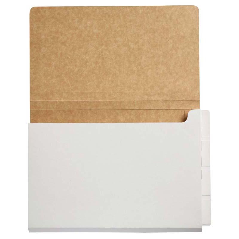 Codafile Wallet with Flap, white cardboard, holds 35mm of documents; ideal for organization in office, school, or home.