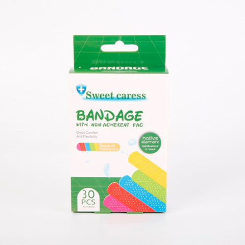 Colorful Neon Bandages, 30 pcs across 12 packs; fun, adhesive, and perfect for minor injuries for kids and adults.
