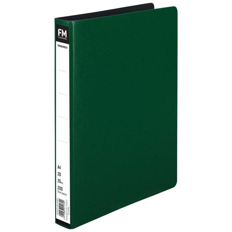 FM Ringbinder A4 Green Trunk Board for organizing up to 200 sheets, durable and stylish for efficient document management.