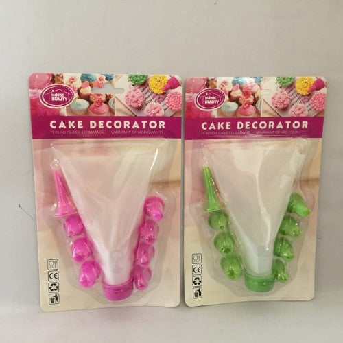 Colorful cake decorator set featuring 12 assorted packs for elegant and fun dessert designs. Perfect for any celebration.