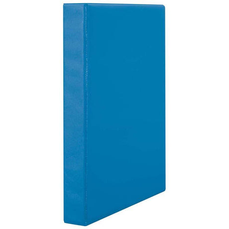 Light Blue A5 PVC ringbinder with 26mm rings, holds 200 sheets, ideal for organizing documents and files.