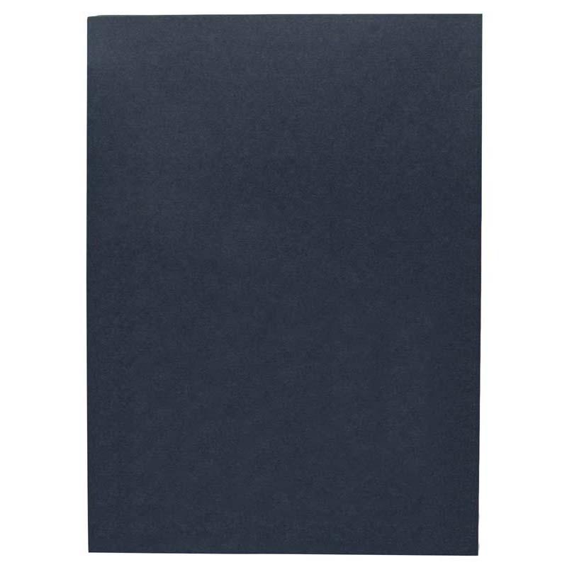 Matte navy double pocket presentation folders (10 pack) crafted from durable 240gsm cardboard for stylish organization.