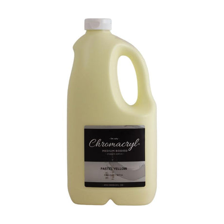 Pastel Yellow Chromacryl Acrylic Paint, 2L, non-toxic, quick-drying, versatile for various art projects and surfaces.