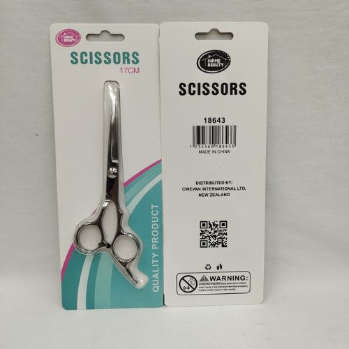 Set of 12 high-quality 17cm hair scissors for precise cutting, designed for professionals and home use.