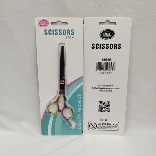 Set of 12 premium 17cm hair scissors, stainless steel, ergonomic design for precision cutting and styling.