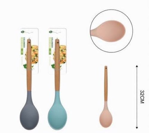 Vibrant 32cm spoon set of 12, crafted for cooking and serving, combines style with ergonomic functionality.