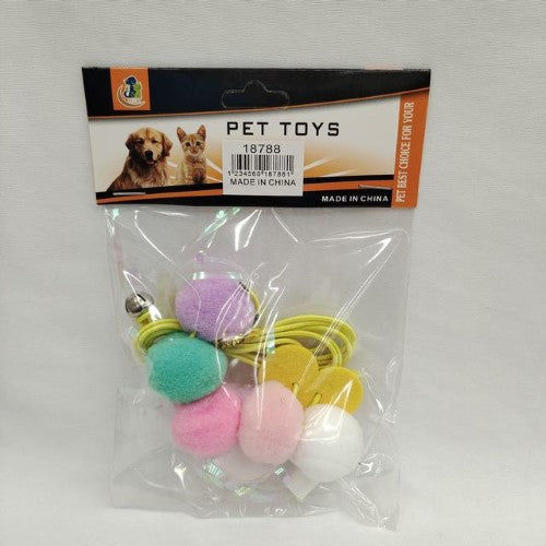 Colorful set of 6 cat toys designed for playful engagement and mental stimulation, perfect for indoor cats.