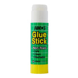 Amos Glue Stick 35gm Jumbo: a washable, non-toxic glue perfect for crafts, school projects, and easy cleanup.