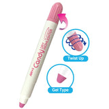 Pastel Milky Pink gel highlighter with no-bleed formula and twist mechanism, perfect for gliding over all paper types.