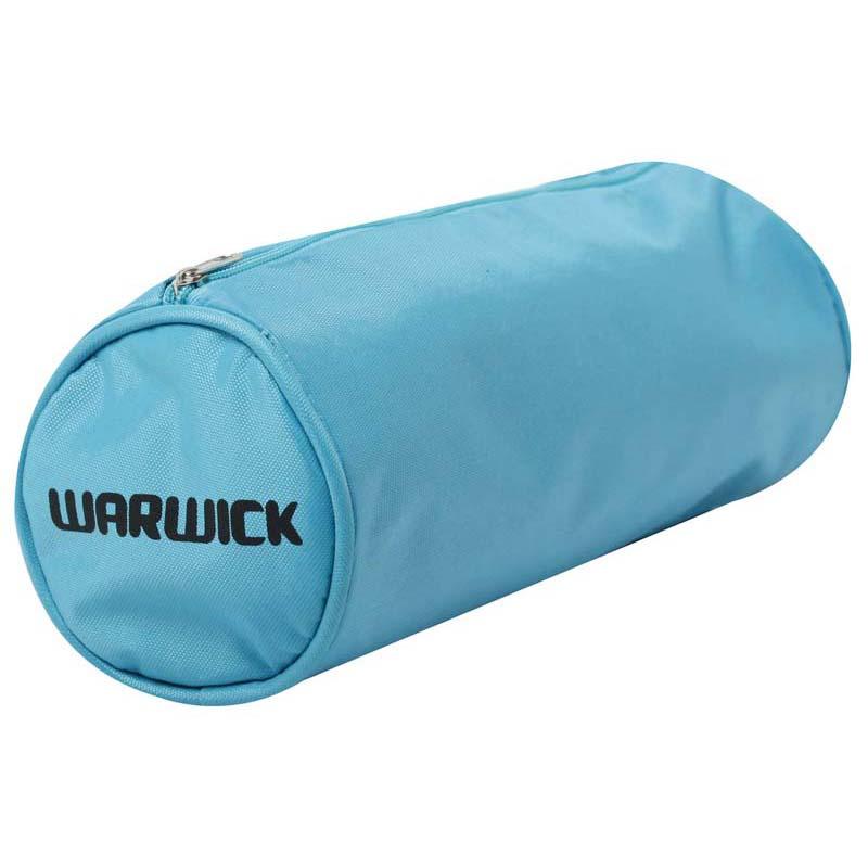 Sleek blue pencil case with large capacity for organizing stationery, perfect for students and professionals.