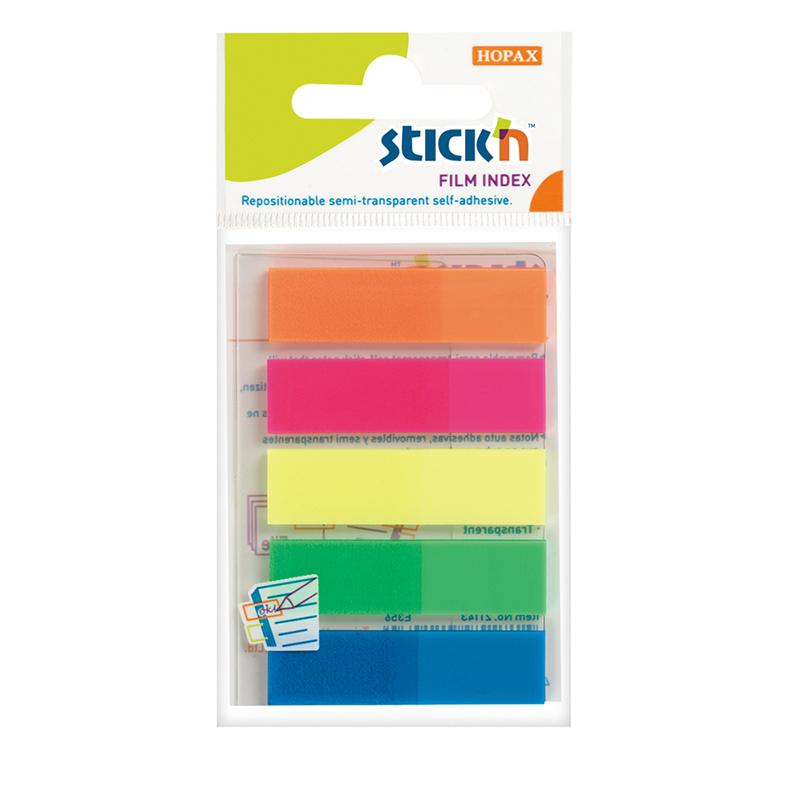 Vibrant neon index flags in assorted colors, perfect for marking documents without obscuring text, 125 flags included.