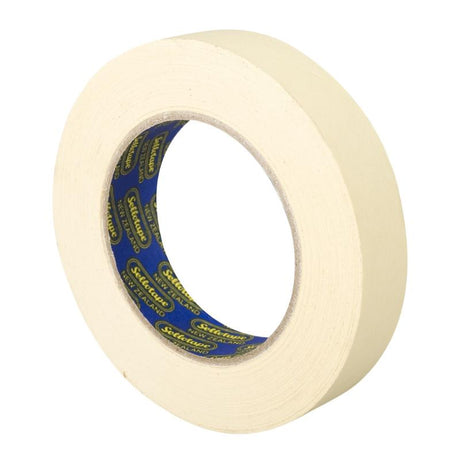 Sellotape 5870 Industrial Glazing Masking Tape, 24mm x 50m, high-temperature, strong adhesive for clean paint lines.