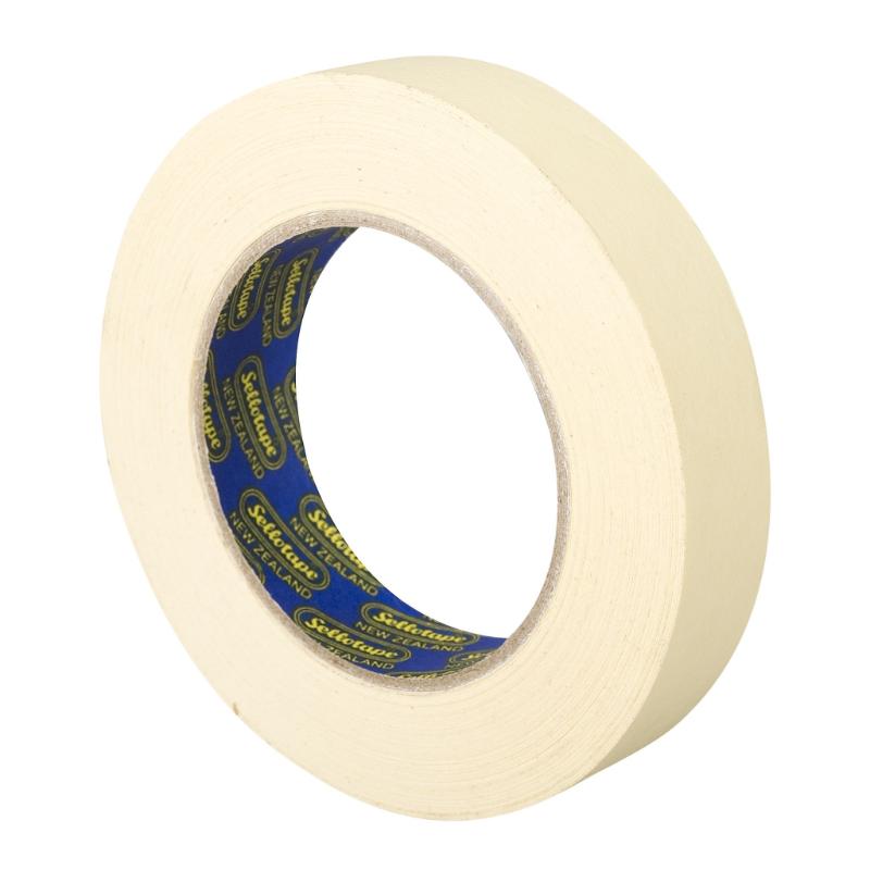 Sellotape 5870 Industrial Glazing Masking Tape, 24mm x 50m, ideal for durable adhesion in glass glazing and painting projects.