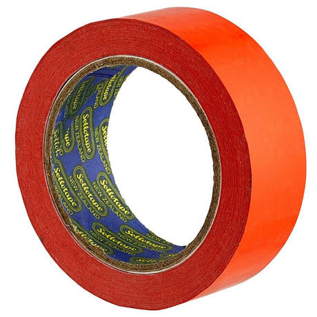 Vibrant red Sellotape 1521 vinyl tape, 38mm x 66m, extra strong for heavy boxes and versatile packaging solutions.