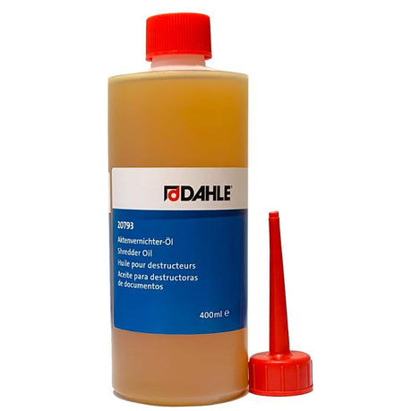 Dahle Universal Shredder Oil 400ml for optimal shredder performance, reducing jams and extending blade life.