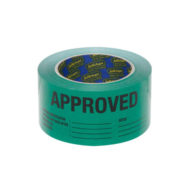 Sellotape RIP060A Approved Label, 60mm x 150mm, durable rippable message labels for versatile labeling and organization.