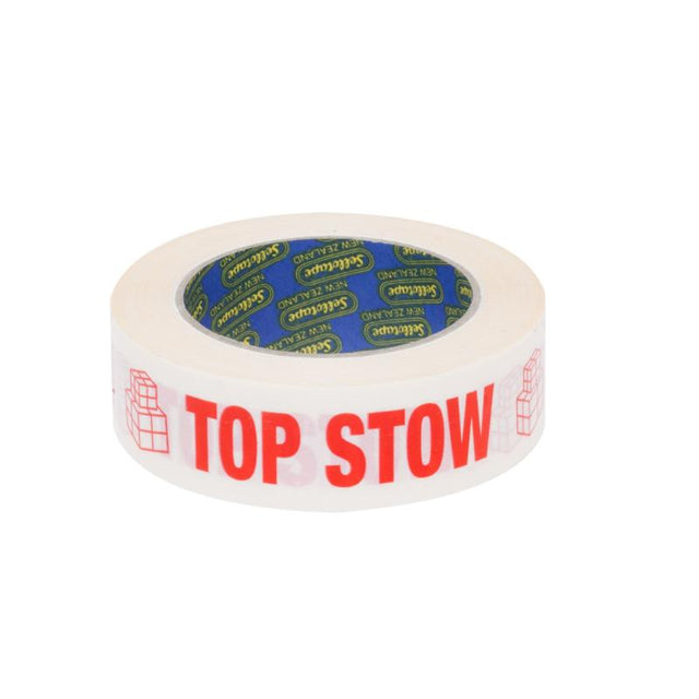 Sellotape Top Stow Labels, 30mm x 125mm, rippable and adhesive, ideal for organizing and labeling with convenience.