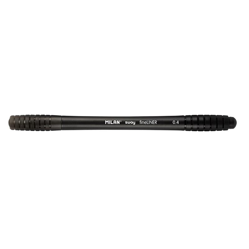 Milan Sway Fine Liner Fibre Tip Marker 0.4mm Tip Black