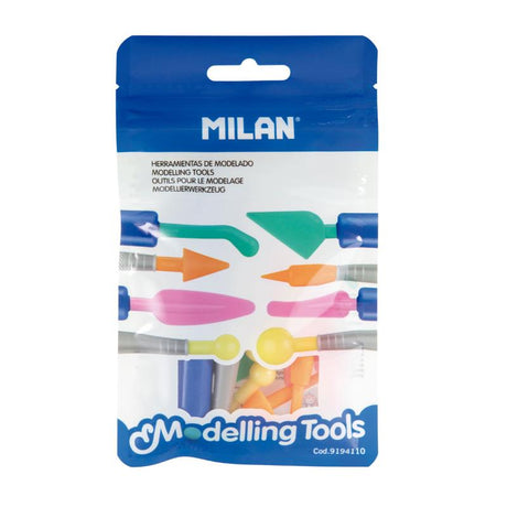 Milan Modelling Tools Set includes 10 ergonomic tools in a storage bag for plastic modelling, perfect for artists of all levels.