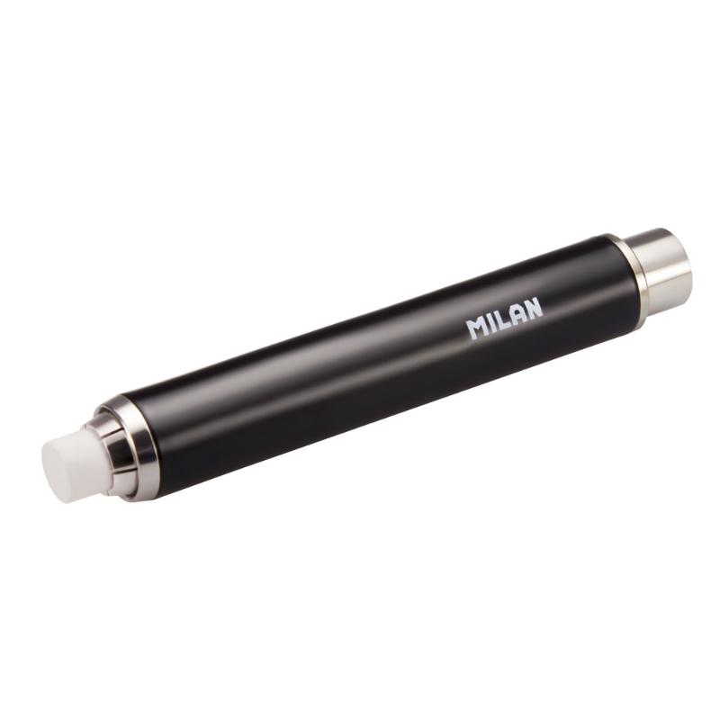 Milan Mechanical Chalk Holder in black, designed for rounded chalk sticks, perfect for classrooms and artists.