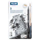 Milan Water Soluble Wood Free Graphite Pencils Set featuring 6 durable, versatile pencils for smooth sketches and watercolor effects.