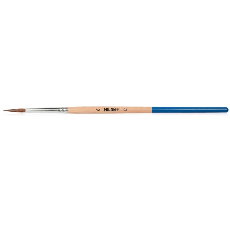 Milan Water Soluble Graphite Pencils Set of 6 for smooth lines and watercolor effects, ideal for artists and hobbyists.