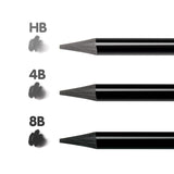 Milan Water Soluble Graphite Pencils Set of 6 for versatile sketching, drawing, and painting with water effects.