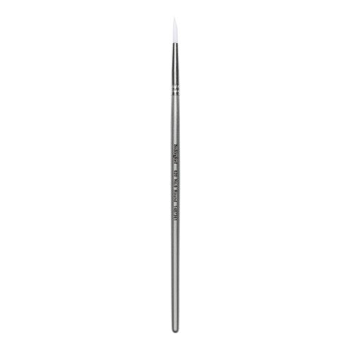 Bockingford Size 6 round paint brush with white Taklon hair, tapered head, and metallic silver handle for versatile painting.