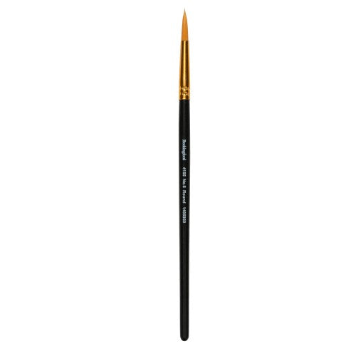 Bockingford Size 6 imitation sable round paint brush with 5mm tapered head for versatile, detailed painting.