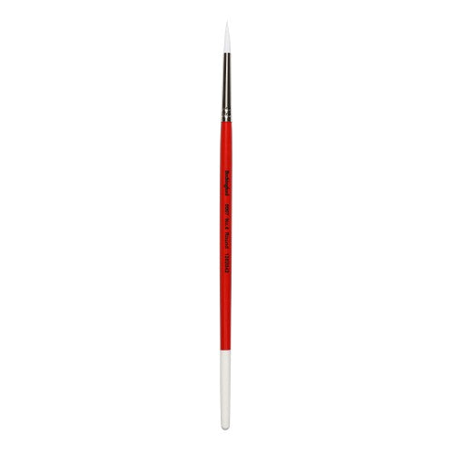 Bockingford Paint Brush 6907, size 4, with premium white Taklon bristles for versatile painting techniques and comfortable grip.