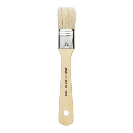 Artworx 2713 Flat Brush (25mm) with hog hair bristles for versatile painting and excellent coverage in various mediums.