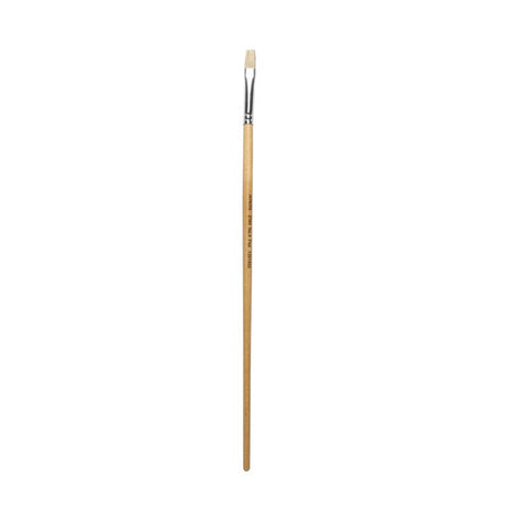 Artworx 2160 Flat Paint Brush size 4 (8mm) with hog hair bristles for smooth strokes and versatile paint application.