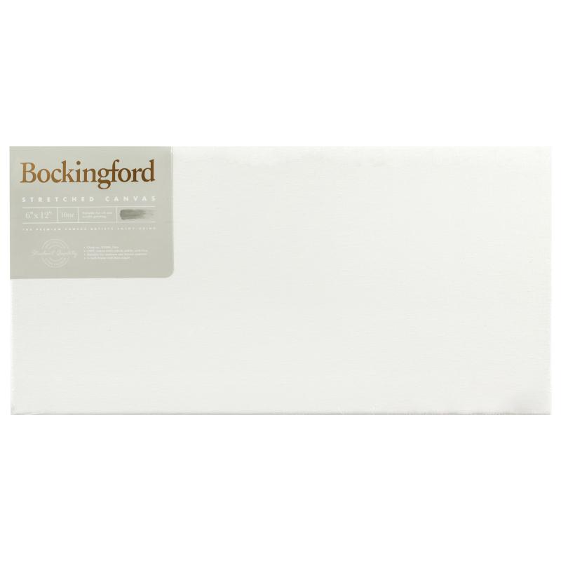 Premium Bockingford 6x12" canvas, 10oz unbleached cotton, triple primed, durable timber frame for versatile artistic projects.