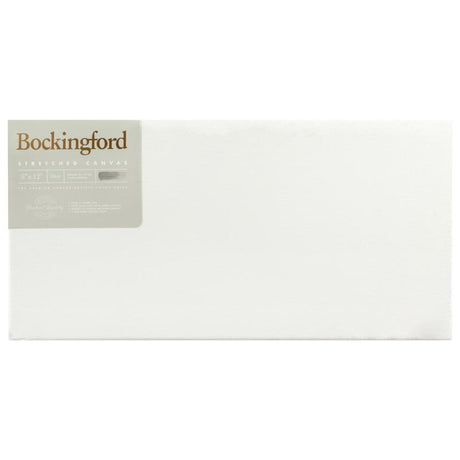 Premium Bockingford 6x12" canvas, 10oz unbleached cotton, triple primed, durable timber frame for versatile artistic projects.