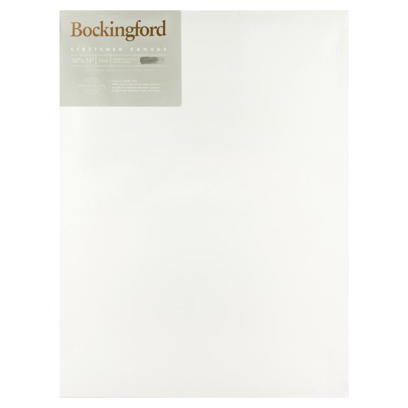 Bockingford 18x24" canvas: heavy-weight, 100% cotton, primed for acrylic/oil, durable frame, perfect for artists of all levels.