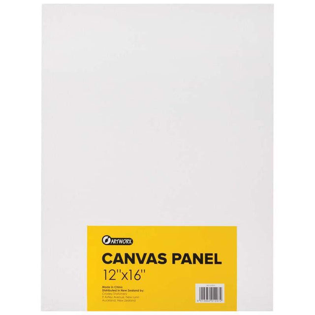 Artworx 12"x16" canvas panel, 100% cotton, acrylic primed, perfect for vibrant oil and acrylic paintings.